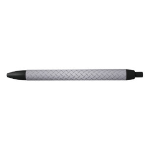 Stylo Noir Plaque de diamant gris acier
