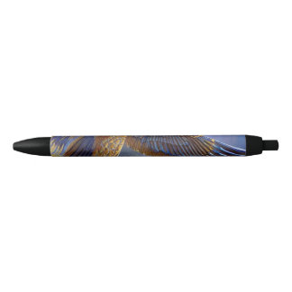 Stylo Noir Plumes d'or