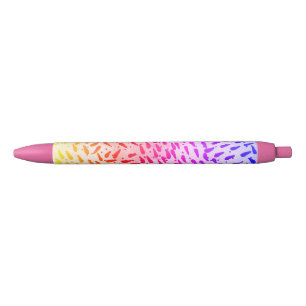 Stylo Noir Points colorés abstraits