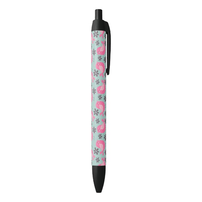 Stylo Noir Polka Dot Birds and Flowers (Bas (Vertical))