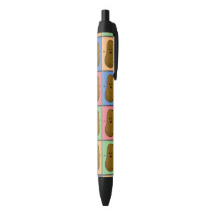 Stylo Noir Pomme de terre de style Pop Art