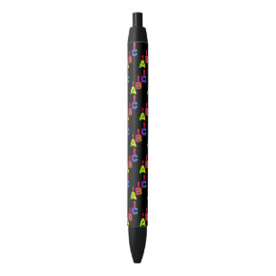 Stylo Noir Pommes amusantes avec ABC