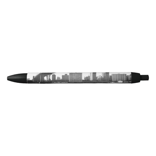 Stylo Noir Pont de Manhattan et horizon, New York, USA (Devant)