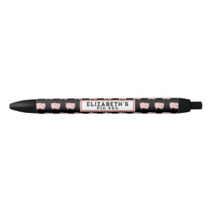 Stylo Noir porc personnalisé