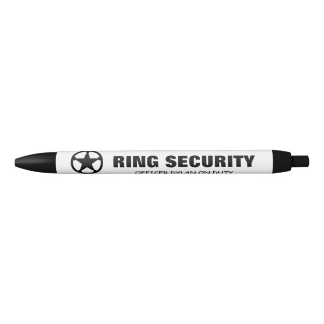 Stylo Noir Porte-porte mariage de la bague de sécurité (Devant)