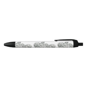 Stylo Noir Poulets petits d'éclaboussure de Silkie