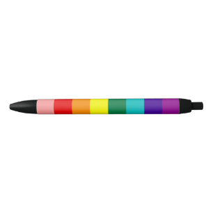Stylo Noir Premier drapeau de la Rainbow Pride