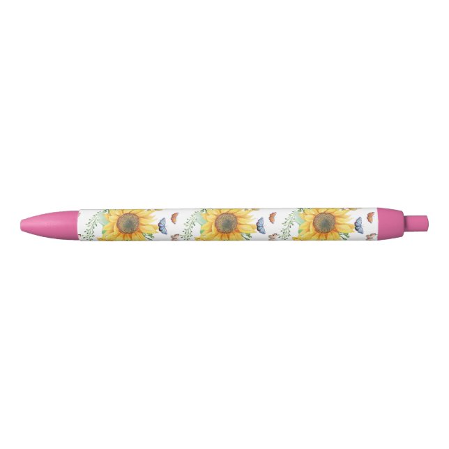 Stylo Noir printemps de tournesol (Devant)