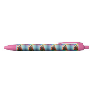 Stylo Noir Prismhorn : La Licorne Capybaraïque Arc-en-Ciel