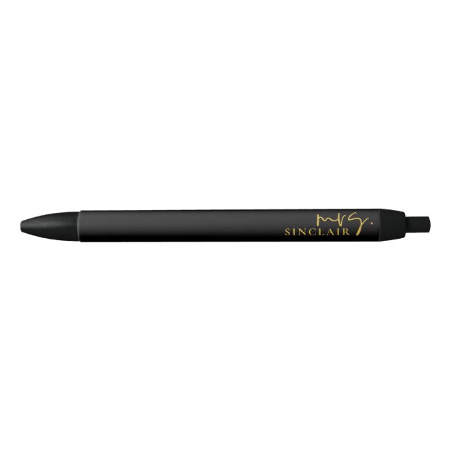 Stylo Noir Professional Black and Gold Script Classy Mme. (Devant)