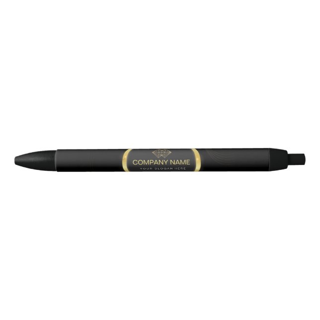 Stylo Noir Professionnel Classic Elegant Black Gold (Devant)
