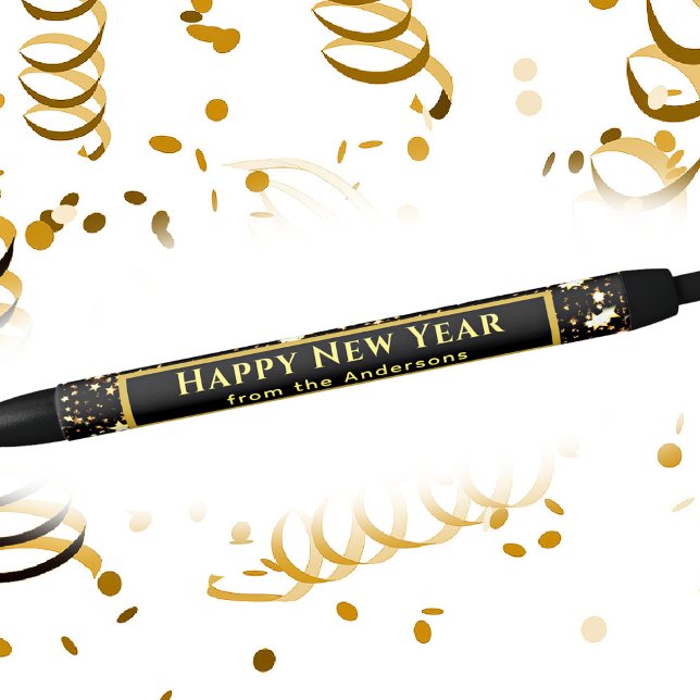 Stylo Noir Professionnel | Gold Bonne année Encre noire (Créateur téléchargé)