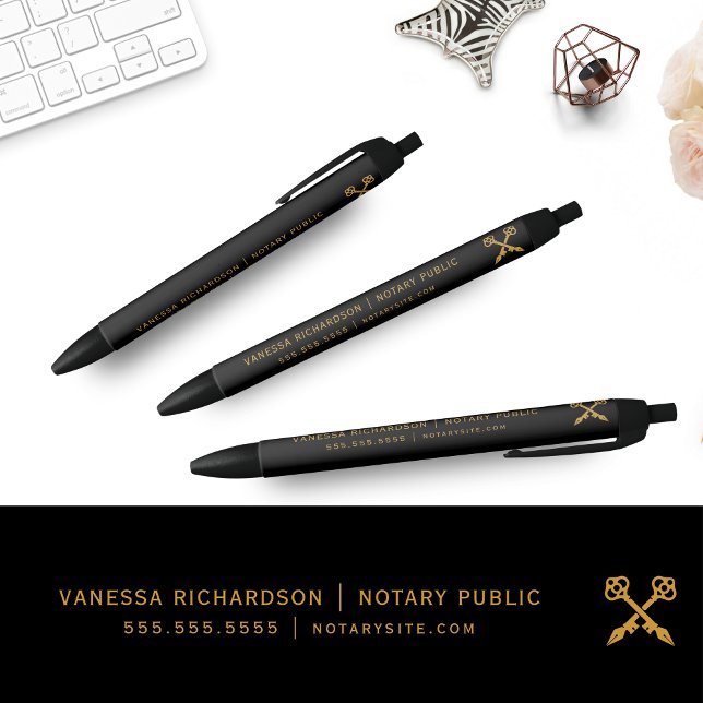 Stylo Noir Professionnel Noir Noir Notaire Promo (Créateur téléchargé)