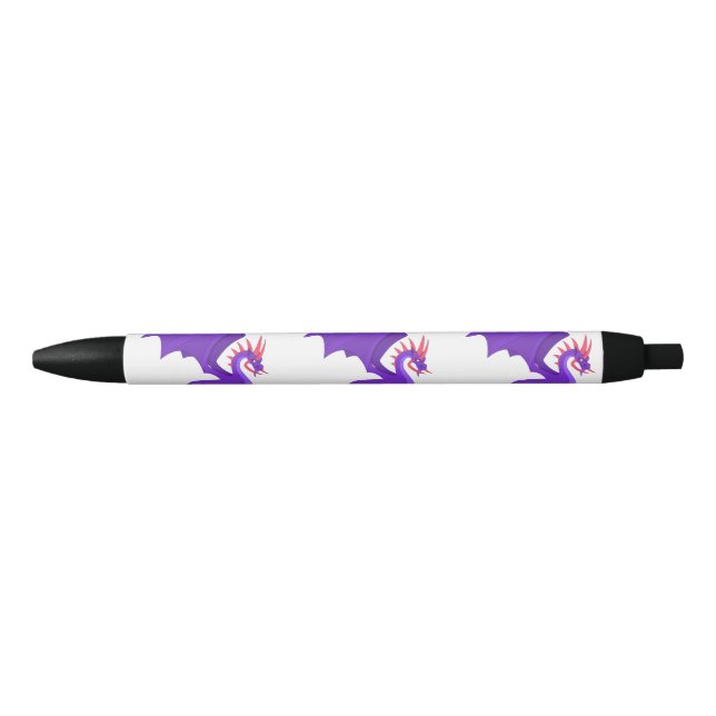Stylo Noir Purple dragon cartoon (Devant)