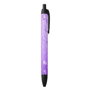 Stylo Noir Purple gouttes de pluie Abstraite