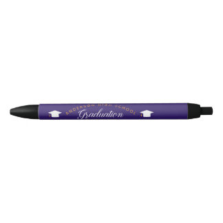 Stylo Noir Purple Graduation Keepsaké Custom High School