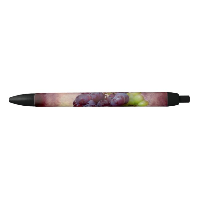 Stylo Noir Raisins Rouge Et Vert (Devant)