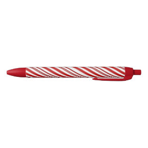Stylo Noir Rayure de bonbon à la menthe poivrée