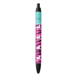 Stylo Noir Rayures blanches nommées de zèbre de parties