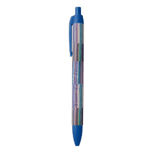 Stylo Noir rayures colorées tricotées original amusant
