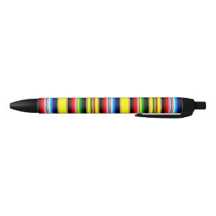 Stylo Noir Rayures de serape brillantes