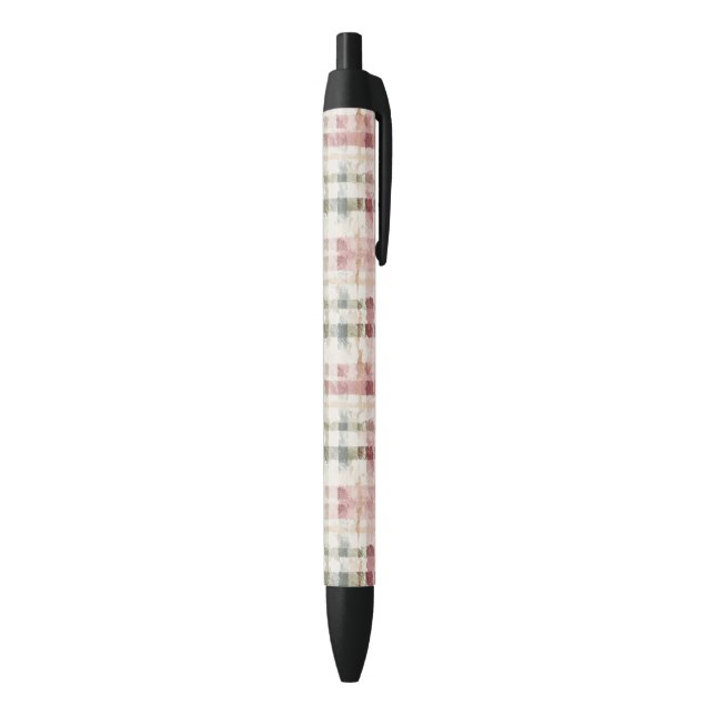 Stylo Noir Red Cream Plaid Stripes  (Bas (Vertical))