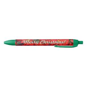 Stylo Noir Red Poinsettias I Christmas Holiday Floral Photo