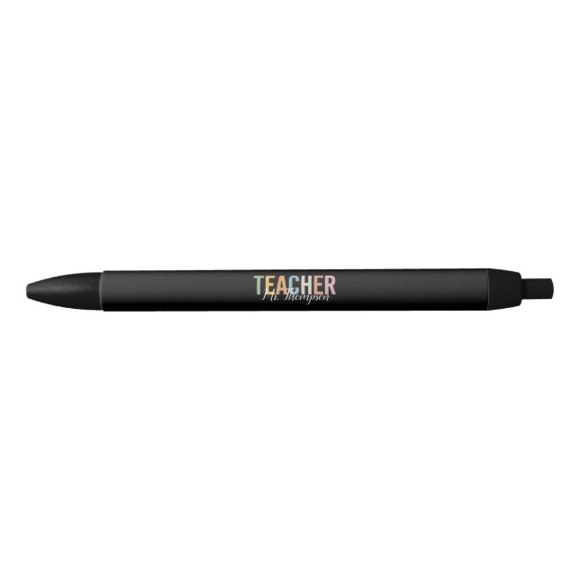Stylo Noir Remerciement de professeur personnalisé pour la re (Devant)