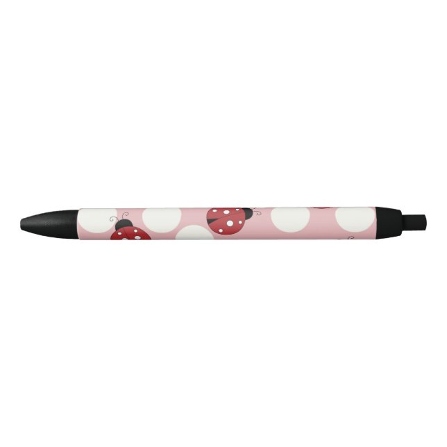Stylo Noir Repérer la coccinelle (Devant)