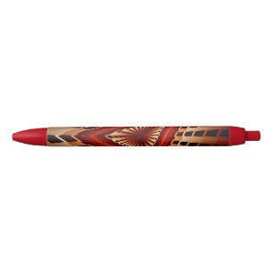 Stylo Noir Réseau Fantastique Moderne de Fractales 3D Design