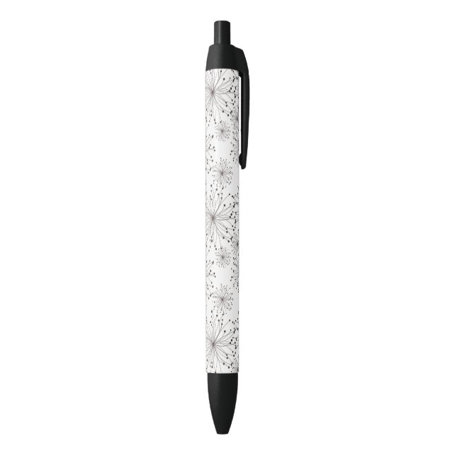 Stylo Noir Rétro arrière - plan floral (Bas (Vertical))
