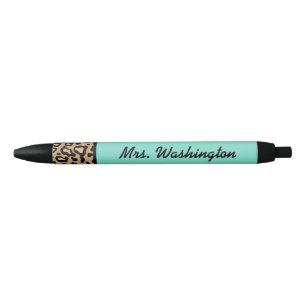 Stylo Noir Retro Personnalisé Leopard Office Pens Cadeau