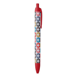 Stylo Noir Rétro profil sous convention astérisque vintage
