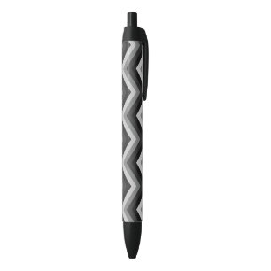 Stylo Noir Rétro zigzag Chevron de motif