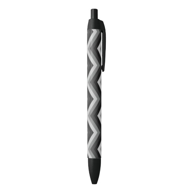 Stylo Noir Rétro zigzag Chevron de motif (Bas (Vertical))