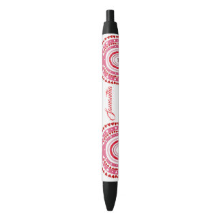 Stylo Noir Romantique Arc-en-ciel balayé Coeurs Valentines Jo