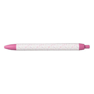 Stylo Noir Romantique Floral Love Motif