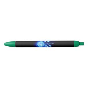 Stylo Noir Rose bleu brûlant