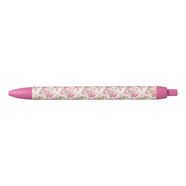 Stylo Noir Rose de cottage rose (Devant)
