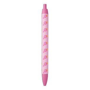 Stylo Noir Rose Féministe