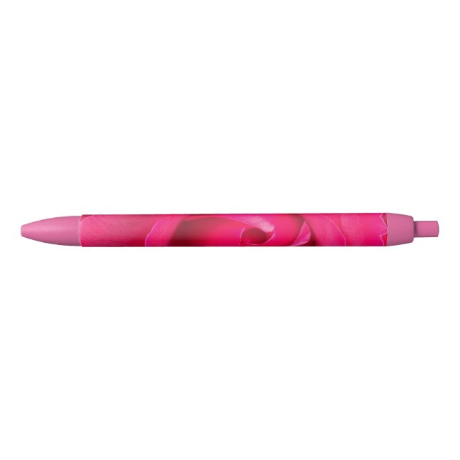 Stylo Noir Rose rouge romantique (Devant)