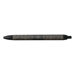 Stylo Noir Royal Gold Black Great Gatsby 20s Monogramme
