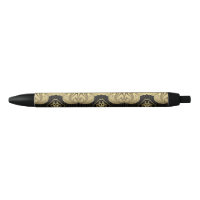 royal, or, fleur de lis, motif, sur noir, élégant,