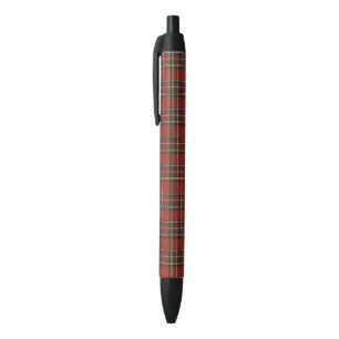 Stylo Noir Royal Stewart tarte rouge, bleue et verte