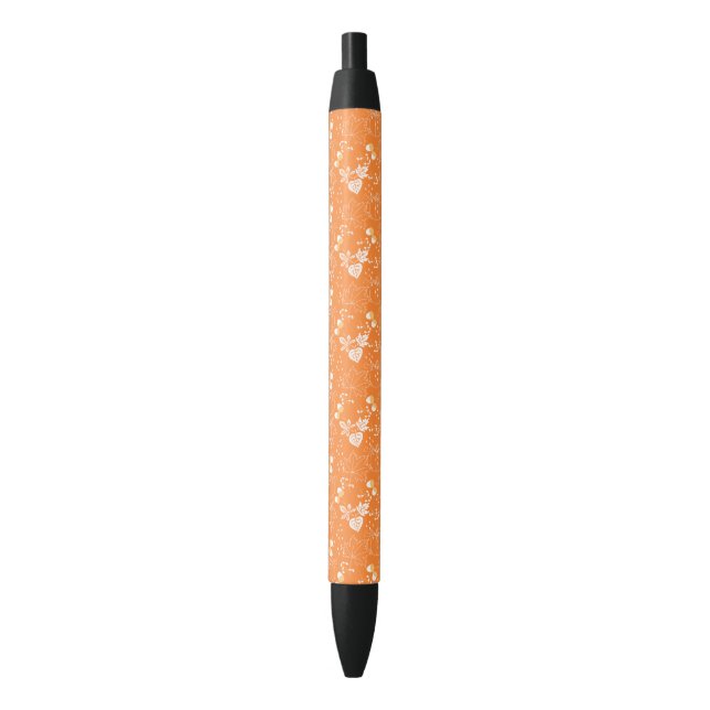 Stylo Noir Schéma de potiron et de potiron d'automne (devant Vertical)