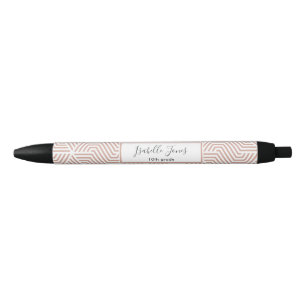Stylo Noir script géométrique stylisé personnalisation blac d