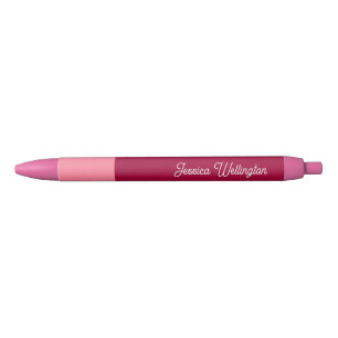Stylo Noir Script minimal moderne Hot rose Nom de la fille