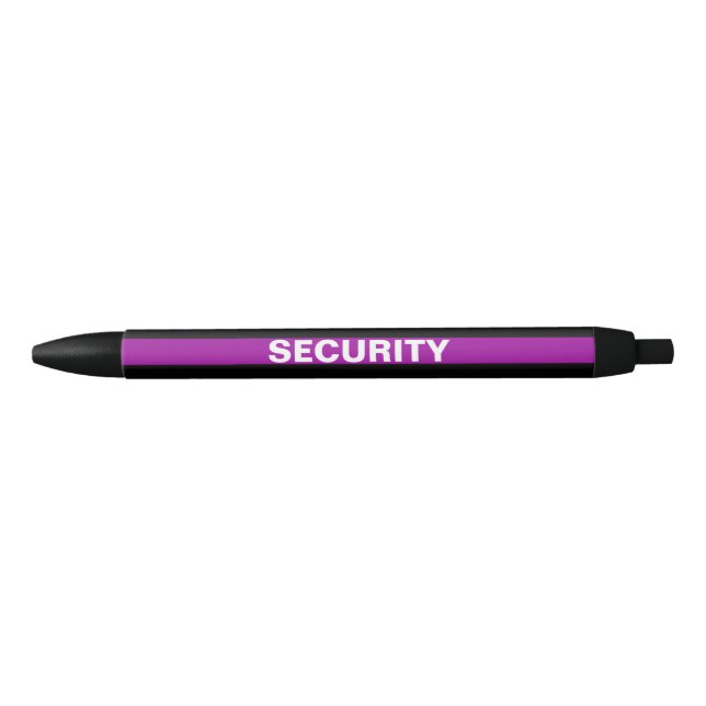 STYLO NOIR SÉCURITÉ EN PURPLE LIGNE EN STYLE NOIR (Devant)