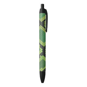 Stylo Noir Serpent noir et vert