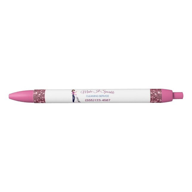 Stylo Noir Service De Nettoyage De Cartoon Cartoon Sparkle (Devant)